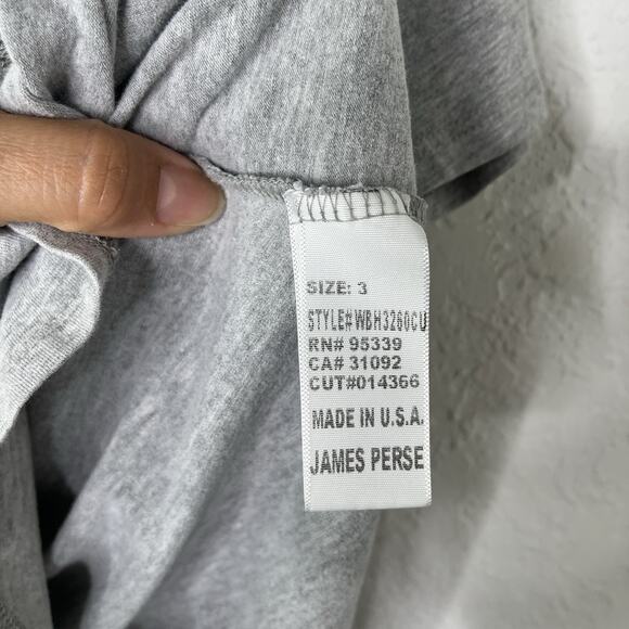 Standard James Perse Gray Tee Size 3/L, Made in USA, Classic, Casual, School - Picture 6 of 7